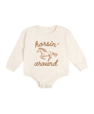 Baby Boys (0M-18M) Horsin Around Western Long Sleeve Romper