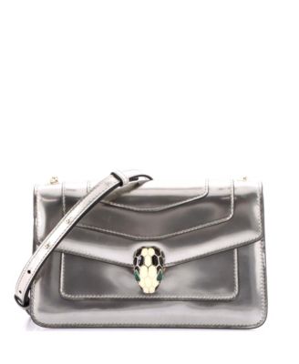 Small Serpenti Forever Shoulder Bag Metallic Leather