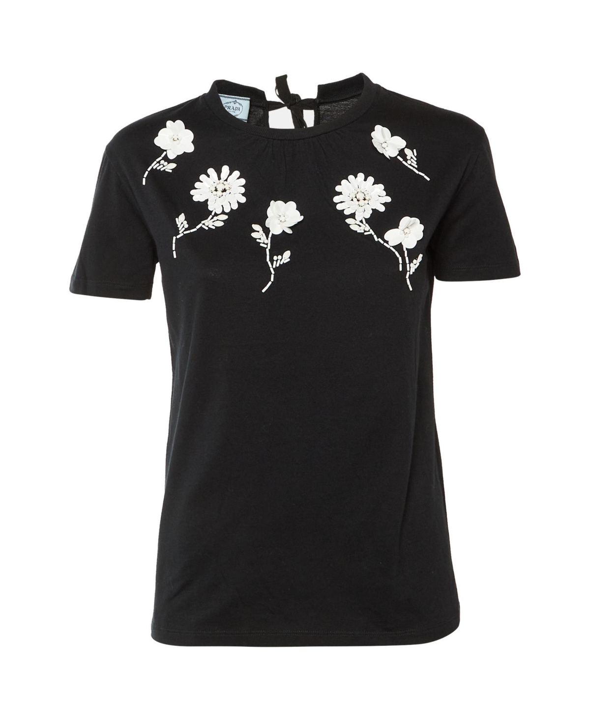 Pre-Owned Prada Women's Embellished Cotton T-Shirt