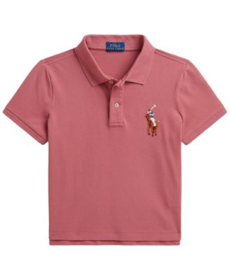 Girls' 7-16 Boxy Big Pony Stretch Short-Sleeve Polo Shirt