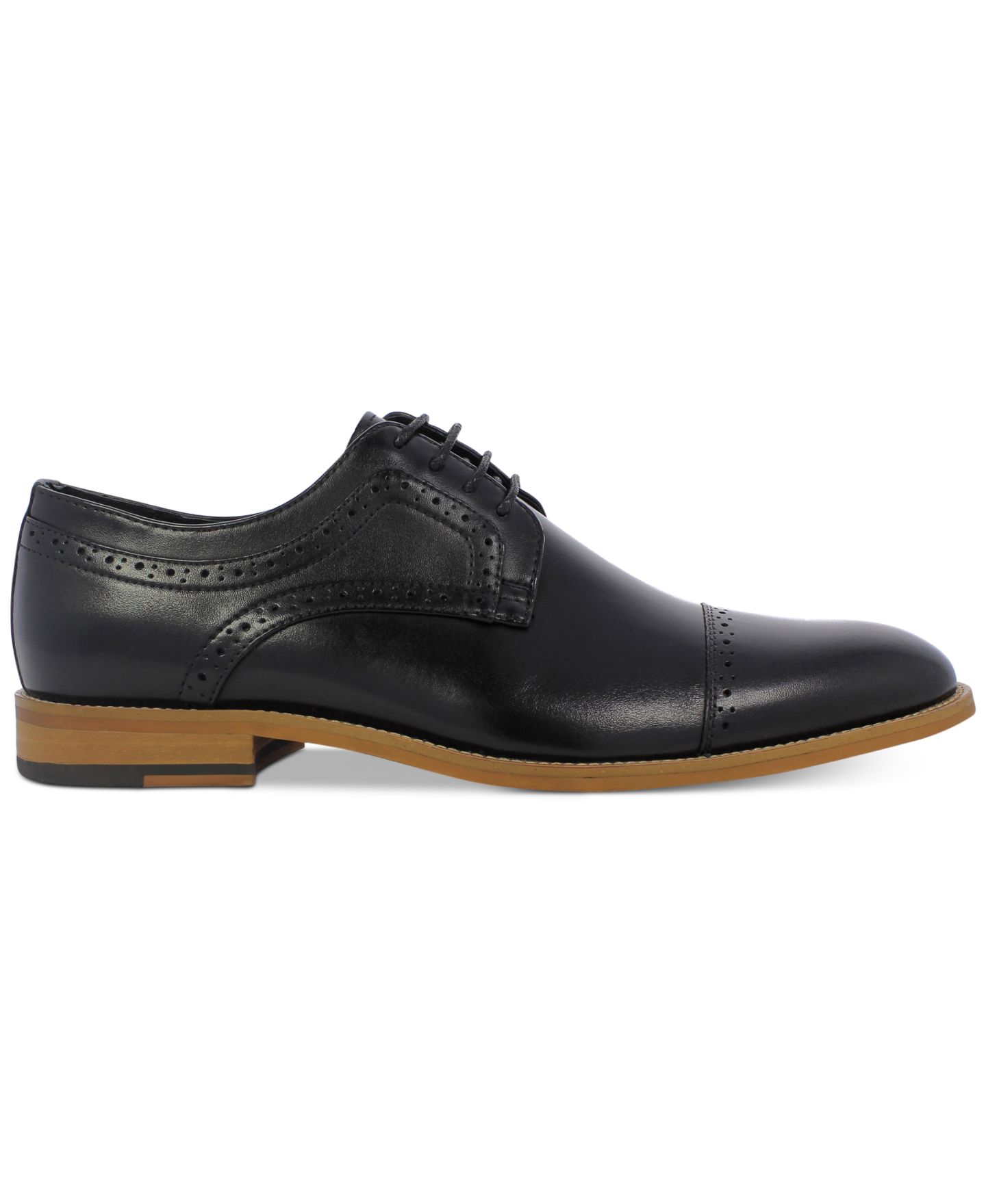Мужские лоферы Stacy Adams Men's Dickinson Cap Toe Oxfords, цвет: Чёрный — фото 2