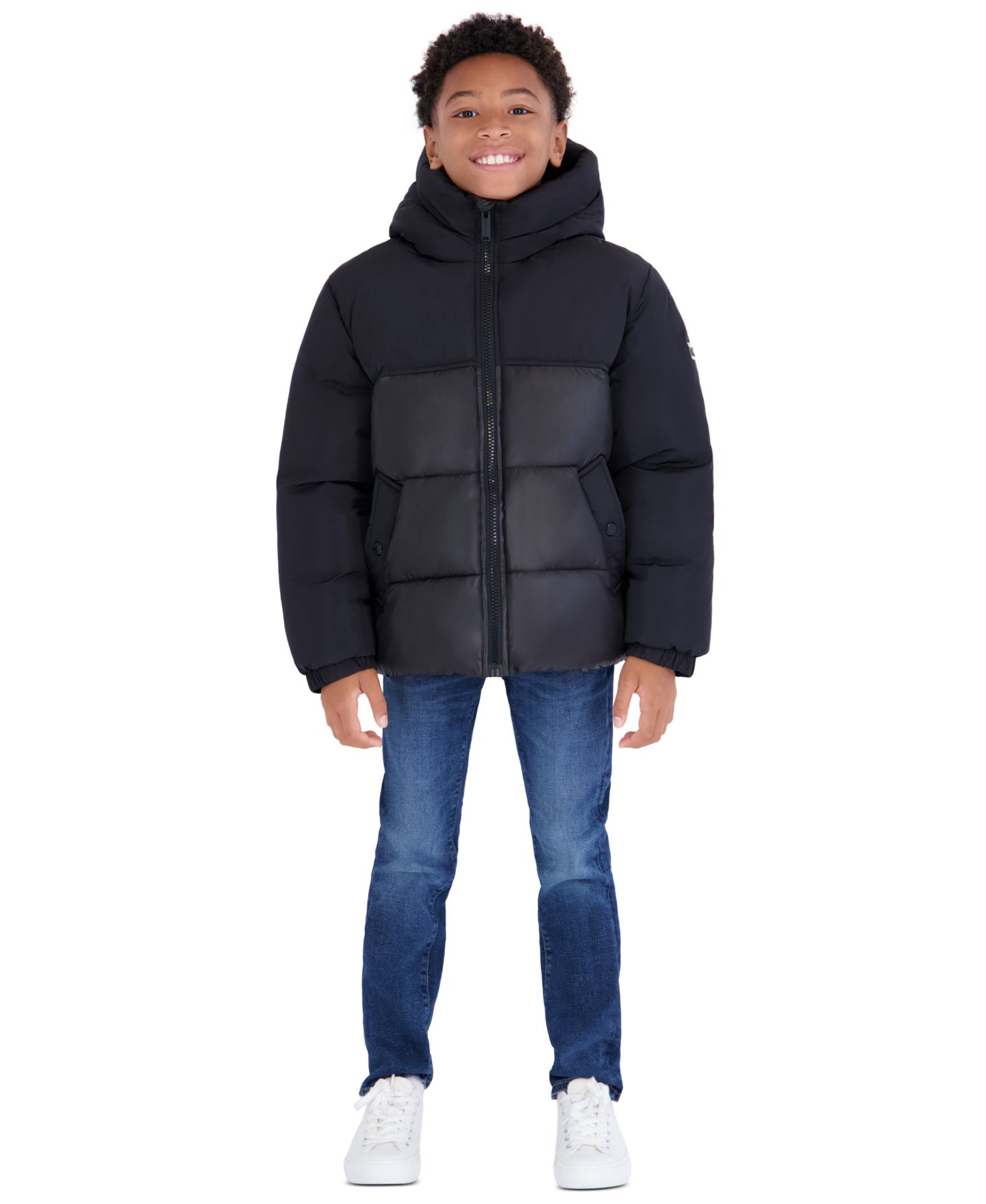 Куртка Michael Kors Long-Sleeve Puffer Jacket для мальчиков-малышей, цвет: Чёрный — фото 2