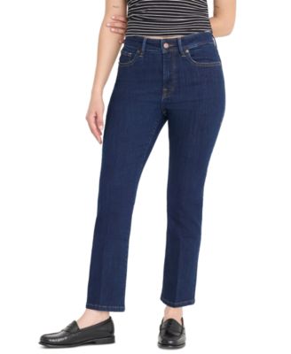 Petite Mid-Rise Straight-Leg Jeans