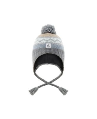 Baby Boy 6M - 12M Winter Peruvian Knit Hat with Pompom