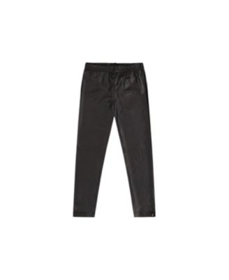 Little and Big Girl (6-14) Faux Leather Leggings