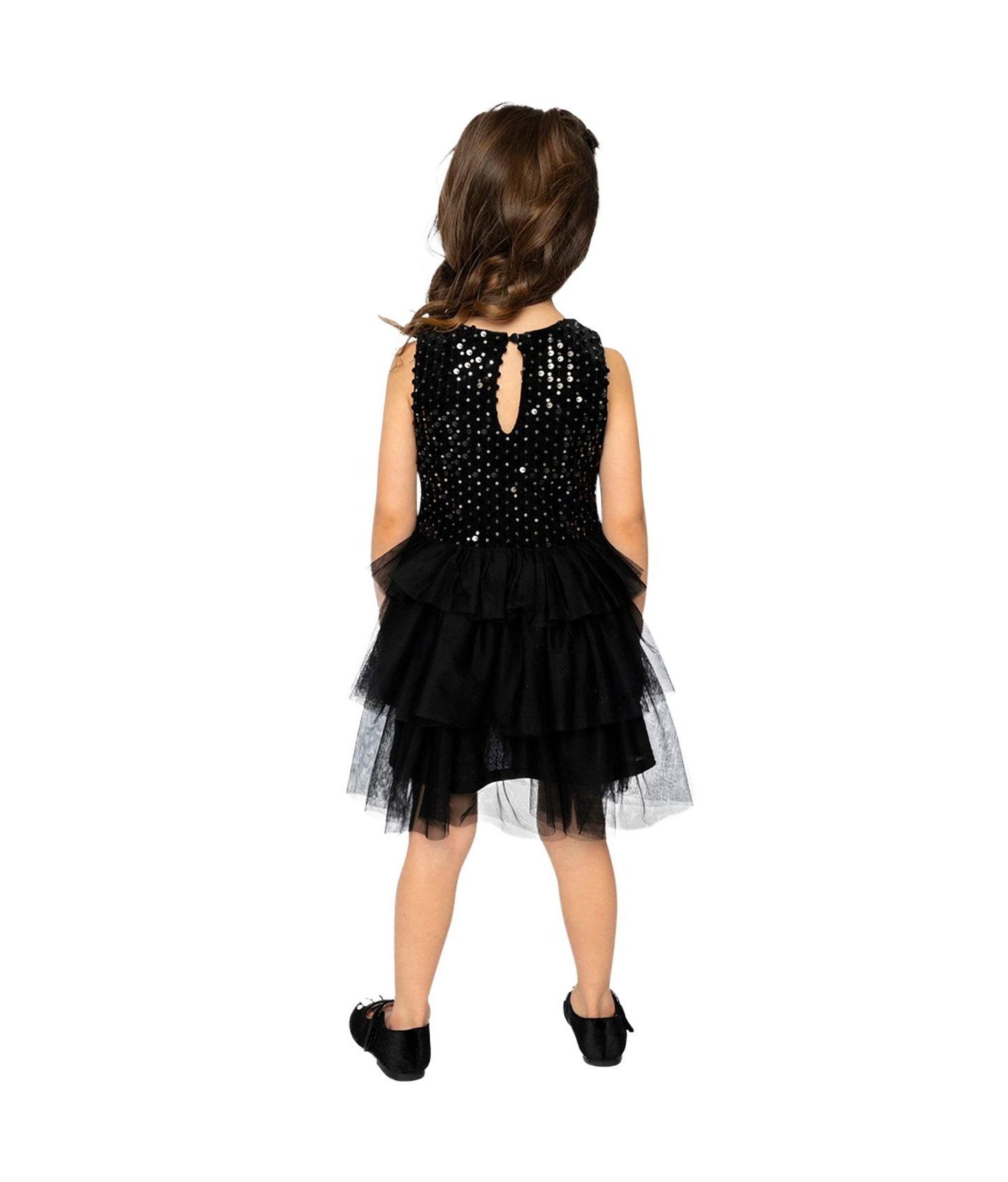 Платье Deux par Deux Bi-Material Sleeveless Dress для девочек, цвет: Чёрный — фото 5