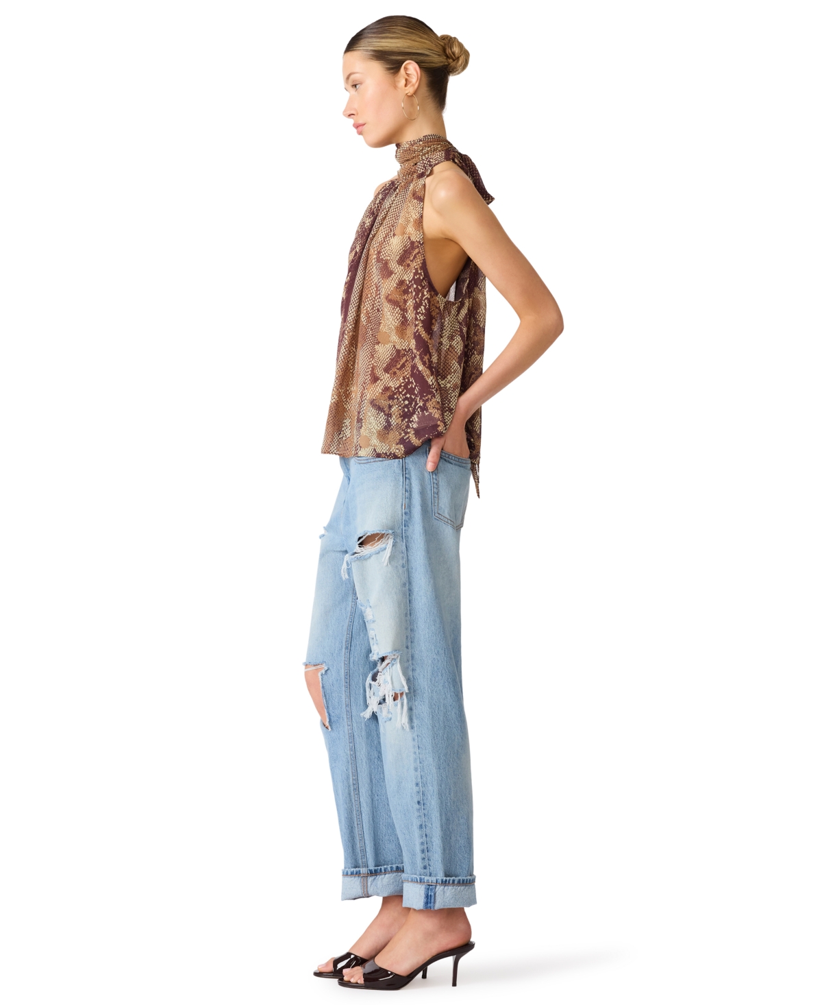 Steve Madden Women's Alexane Halter Sleeveless Top