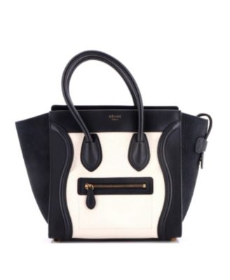 Micro Bicolor Luggage Bag Leather