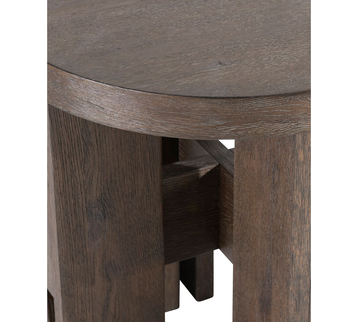 Bernhardt Outline 24" Round Wood Side Table