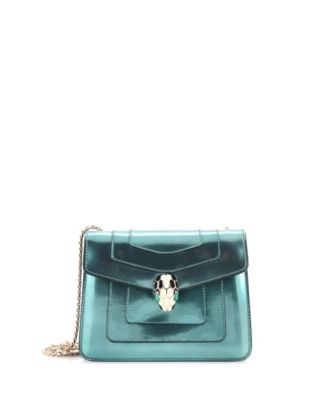 Small Serpenti Forever Square Shoulder Bag Metallic Leather