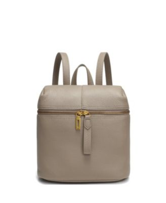 Sutton Small Pebbled Leather Backpack Purse Top Handle Zipper Closure Travel Casual Bag for Women