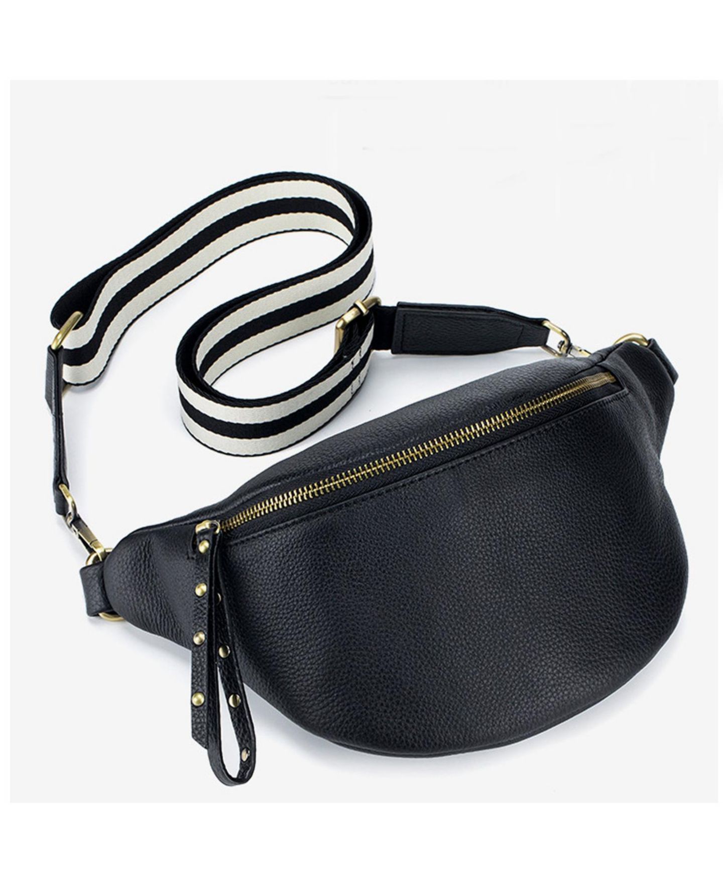 Женская сумка SUSU Kira Pebbled Leather Cell Phone Mini Crossbody Purse with Multi Compartments, цвет: Чёрный — фото 5