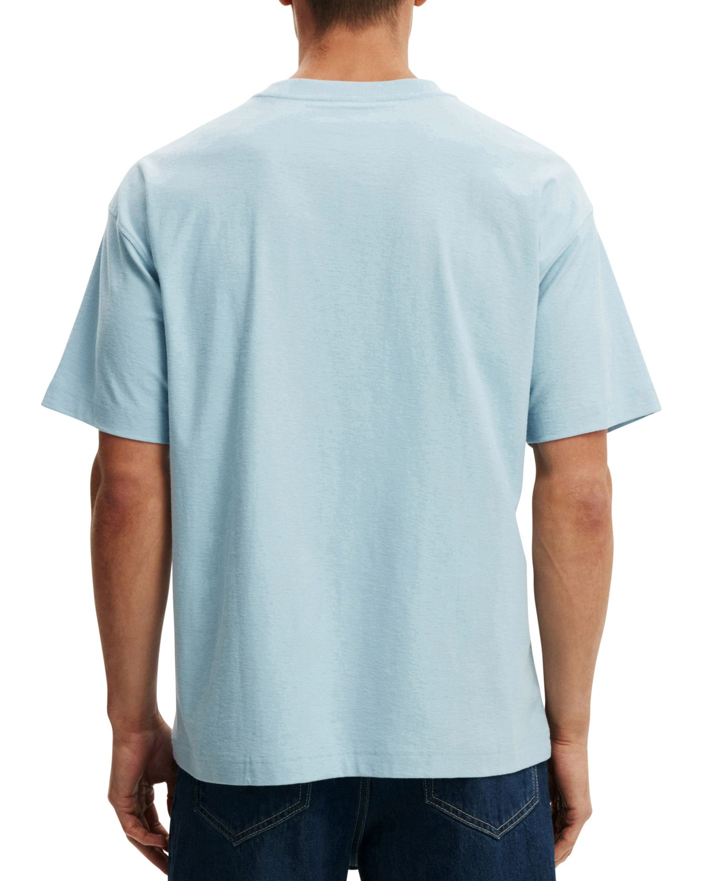 Мужская футболка Cotton On Premium Graphics Music Crewneck, цвет: Синий — фото 4