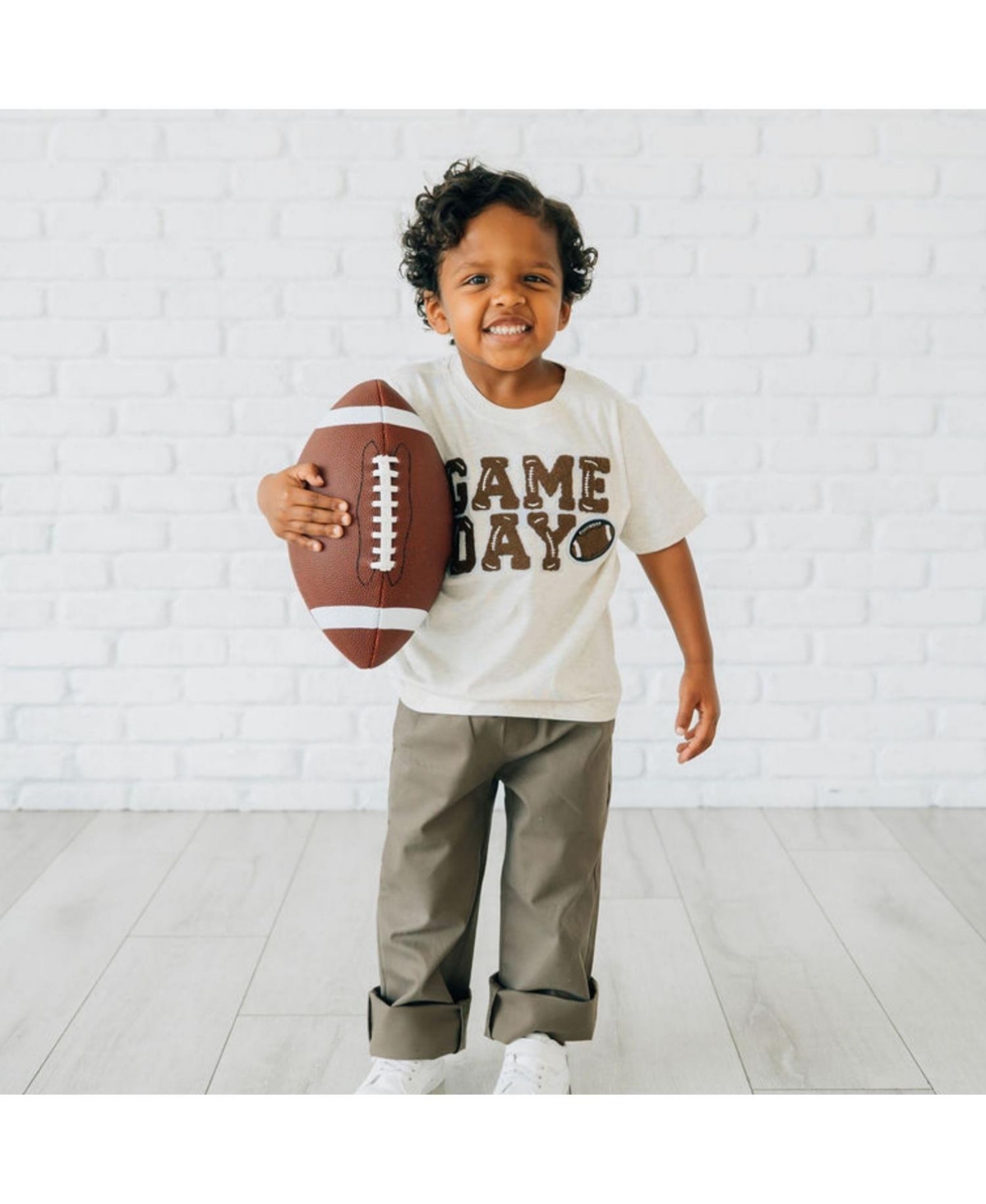 Sweet Wink Little Boys Game Day Patch Short Sleeve T-Shirt