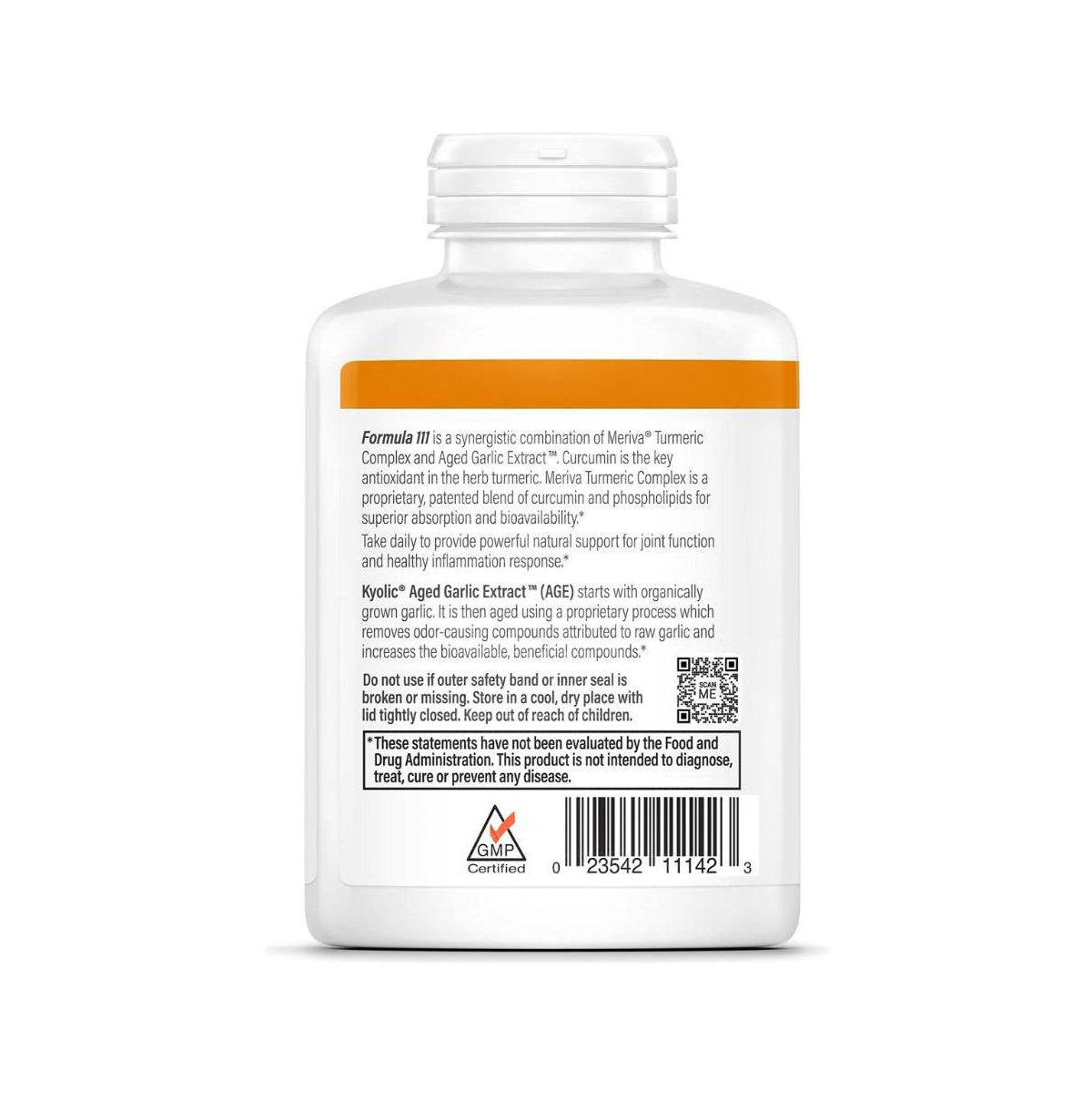 Kyolic Aged Garlic Extract Formula 111, Healthy Inflammation Response, Curcumin