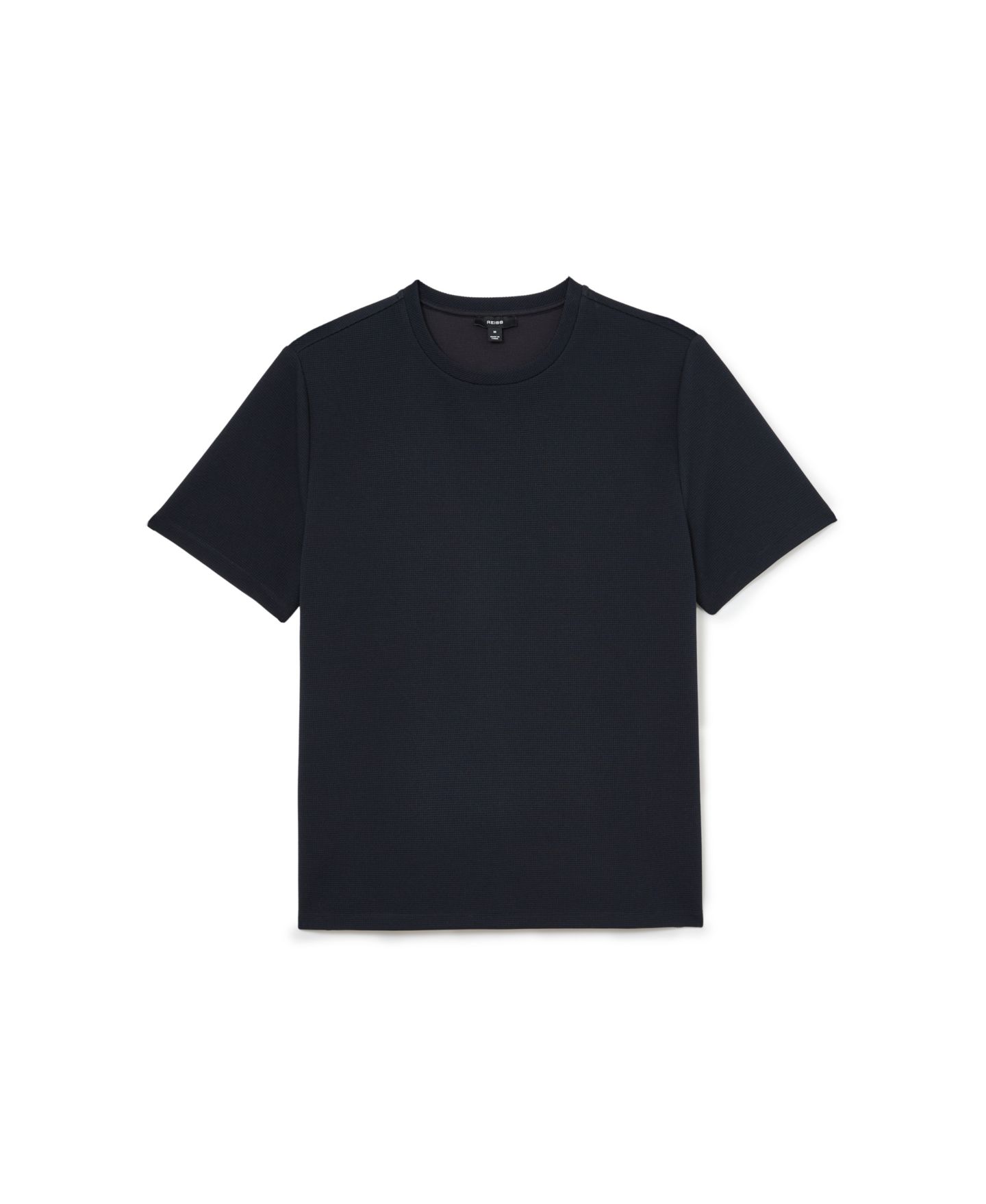 Мужская футболка REISS Cole Textured Modern-Fit Crew-Neck, цвет: Тёмно-синий — фото 2