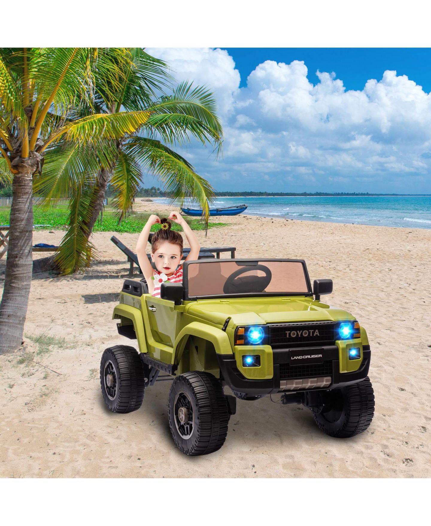 Детская игрушка homfan 44.9"L x 26.8"W 4WD 24V Electric Ride-On Car with Remote Control, 2-Seater, Ages 3+ — фото 5