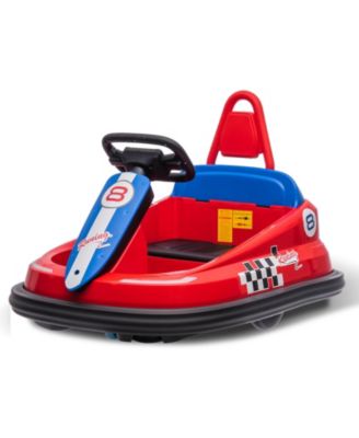 29.9x19.3x10.2 in Kids Electric Bumper Car 6V Ride On Toy, 3 mph Speed, Dual Drive Motors, 360degree(s) Spin, Soft Bumper Ring, Indoor Play