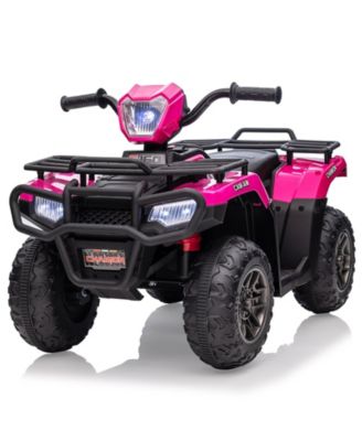 12v Electric Kids Ride On Atv, Battery Powered 4 Wheeler Car with Led Lights for Toddlers Ages 2.5 to 6 Years