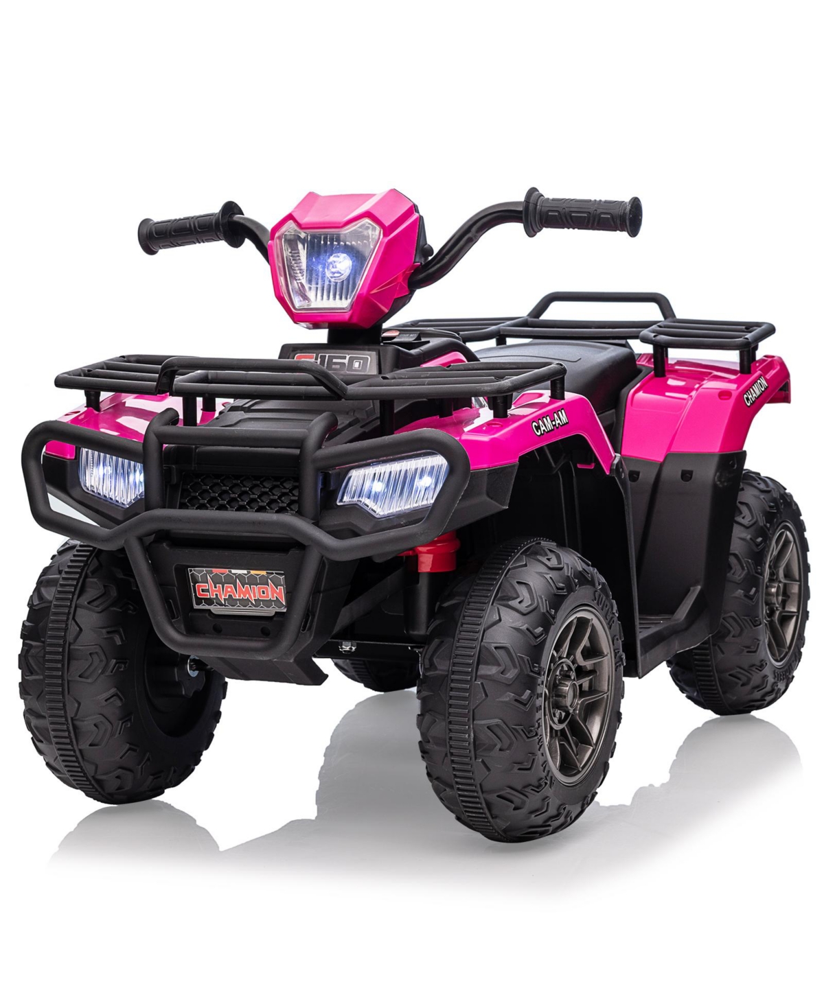 homfan 12v Electric Kids Ride On Atv, Battery Powered 4 Wheeler Car with Led Lights for Toddlers Ages 2.5 to 6 Years - Red