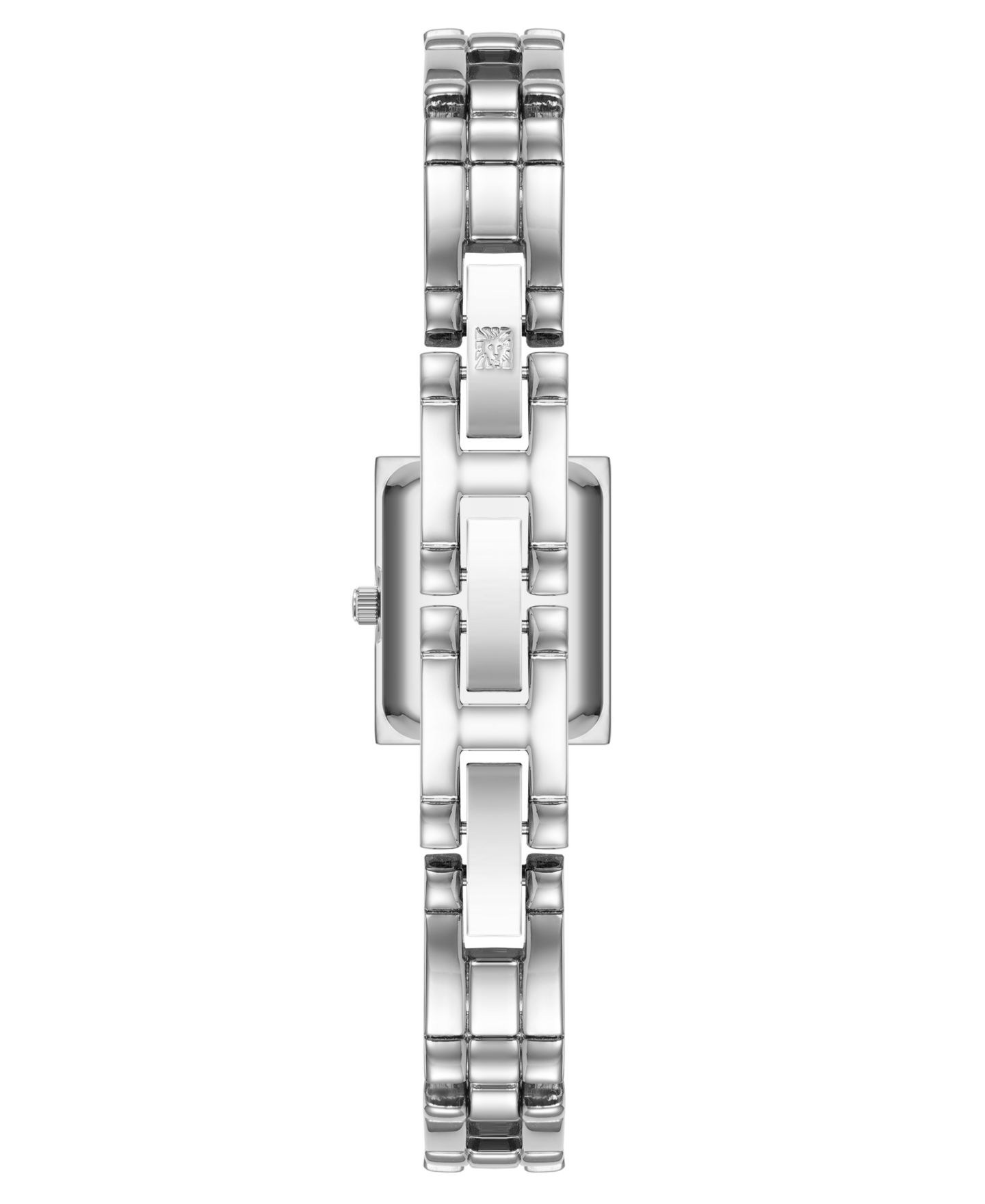 Женские часы Anne Klein Quartz Rectangle Silver-Tone Alloy Metal Bracelet Watch 28mm x 16.3mm — фото 2
