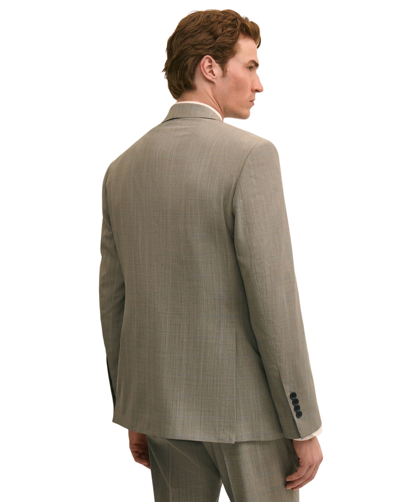 Мужской пиджак Brooks Brothers Wool-Blend Stretch Classic-Fit Suit, цвет: Серый — фото 3