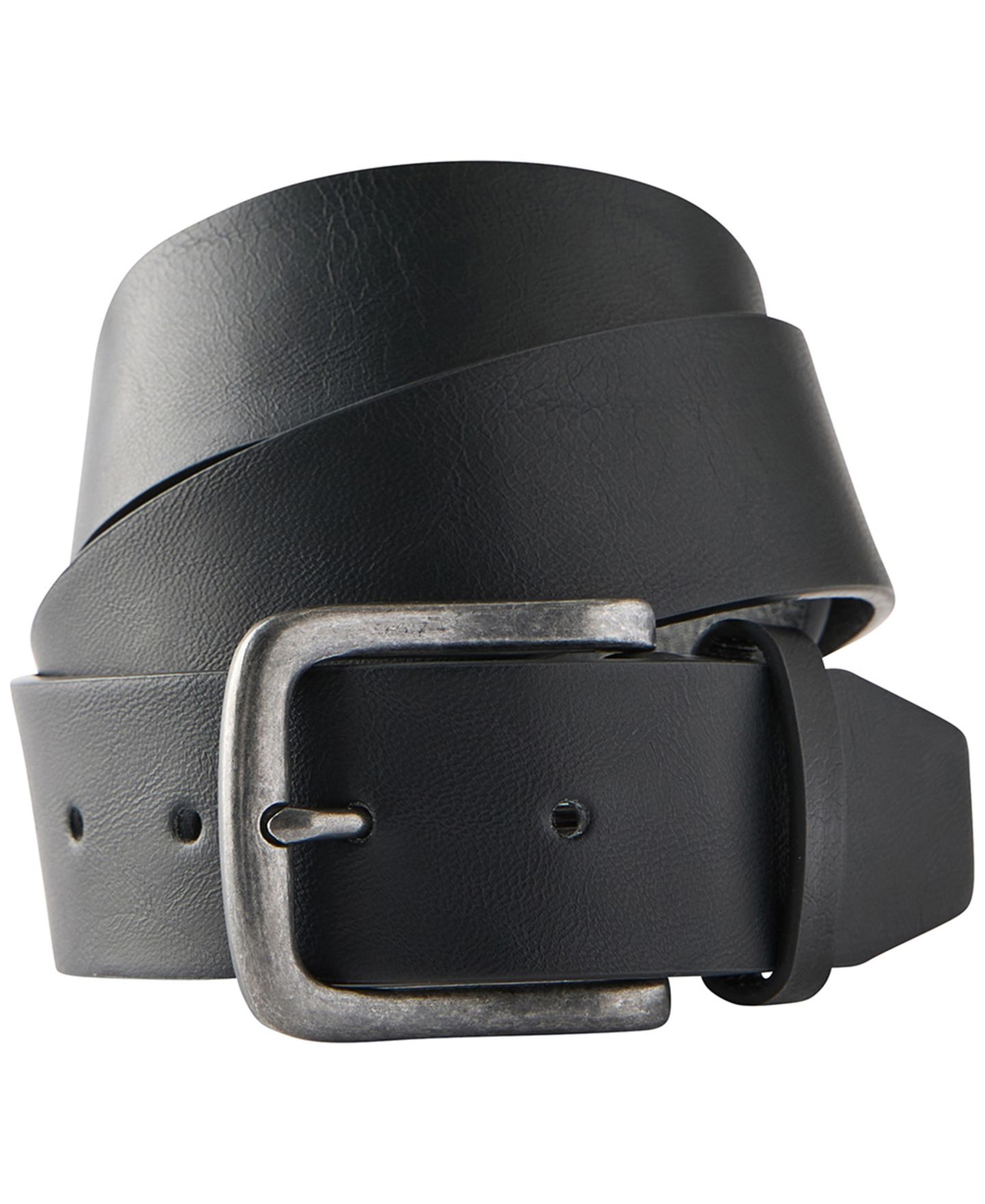 Мужской ремень COTTON ON Classic Wide Square Buckle Belt, цвет: Чёрный — фото 2