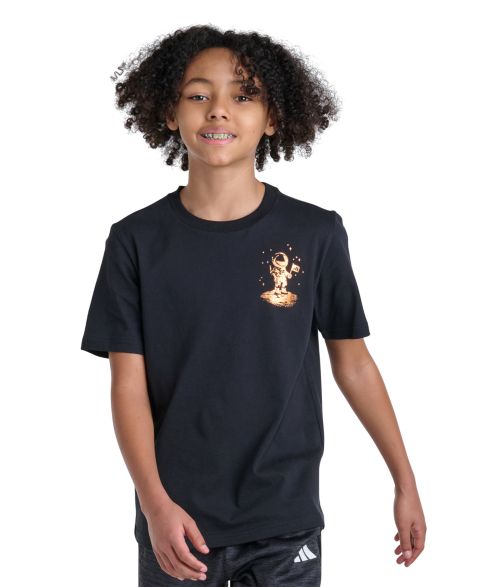 Футболка adidas Short-Sleeve Beyond T-Shirt для мальчиков, цвет: Чёрный