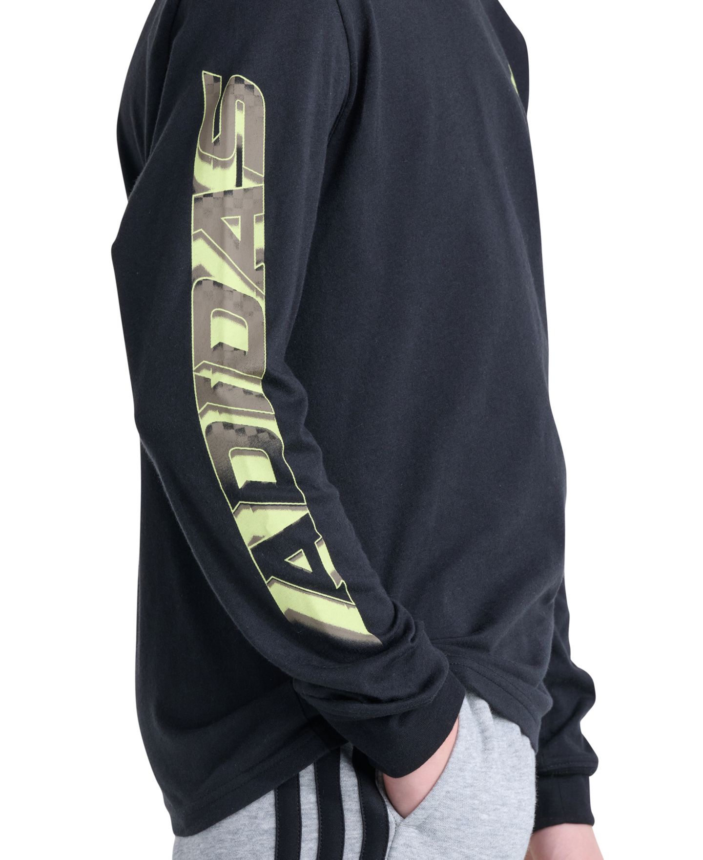 Футболка adidas Long-Sleeve Built for Speed T-Shirt для мальчиков, цвет: Чёрный / Разноцветный — фото 4