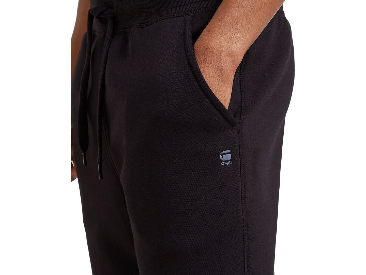 Мужские брюки G-Star Raw Premium Regular-Fit Sweatpants, цвет: Тёмный чёрный — фото 3
