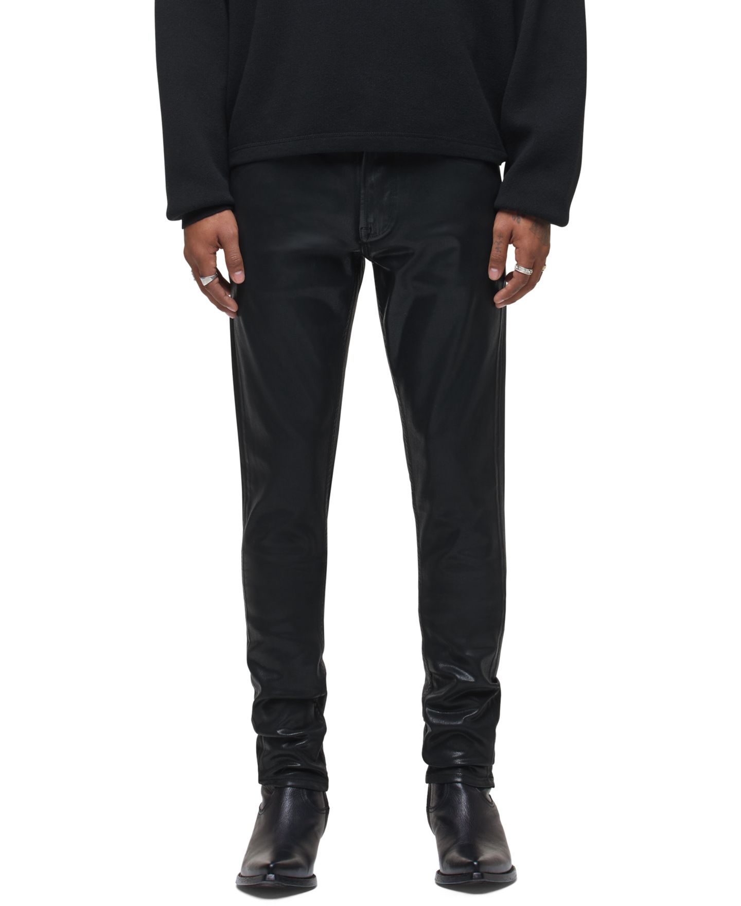 Мужские джинсы Hudson Jeans Zack Skinny Zip-Fly Mid-rise, цвет: Угольно-чёрный — фото 1