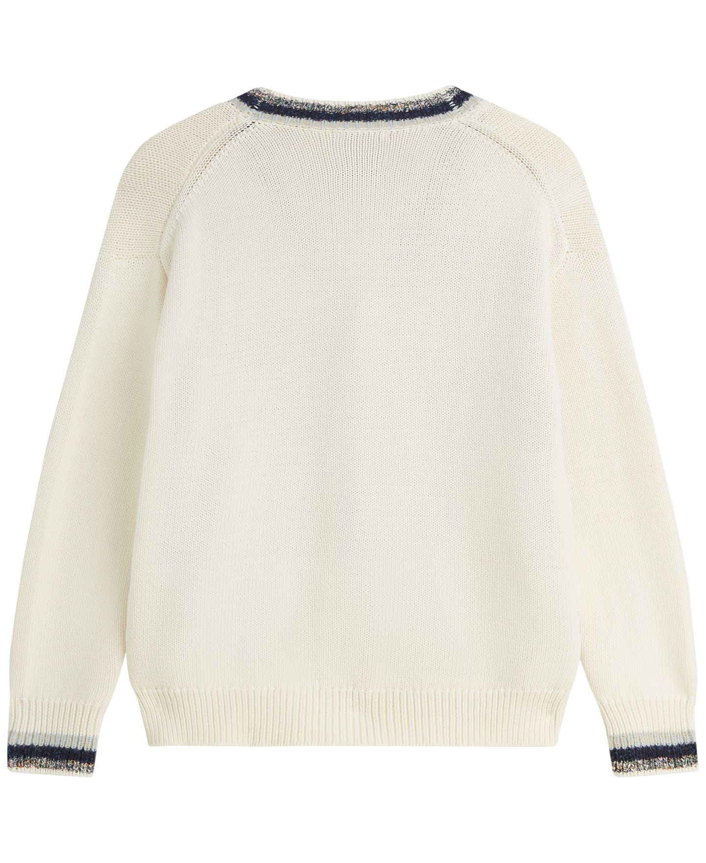 Мужской кардиган SCOTCH & SODA Cotton-Blend Oversized Intarsia, цвет: Сливочный — фото 6