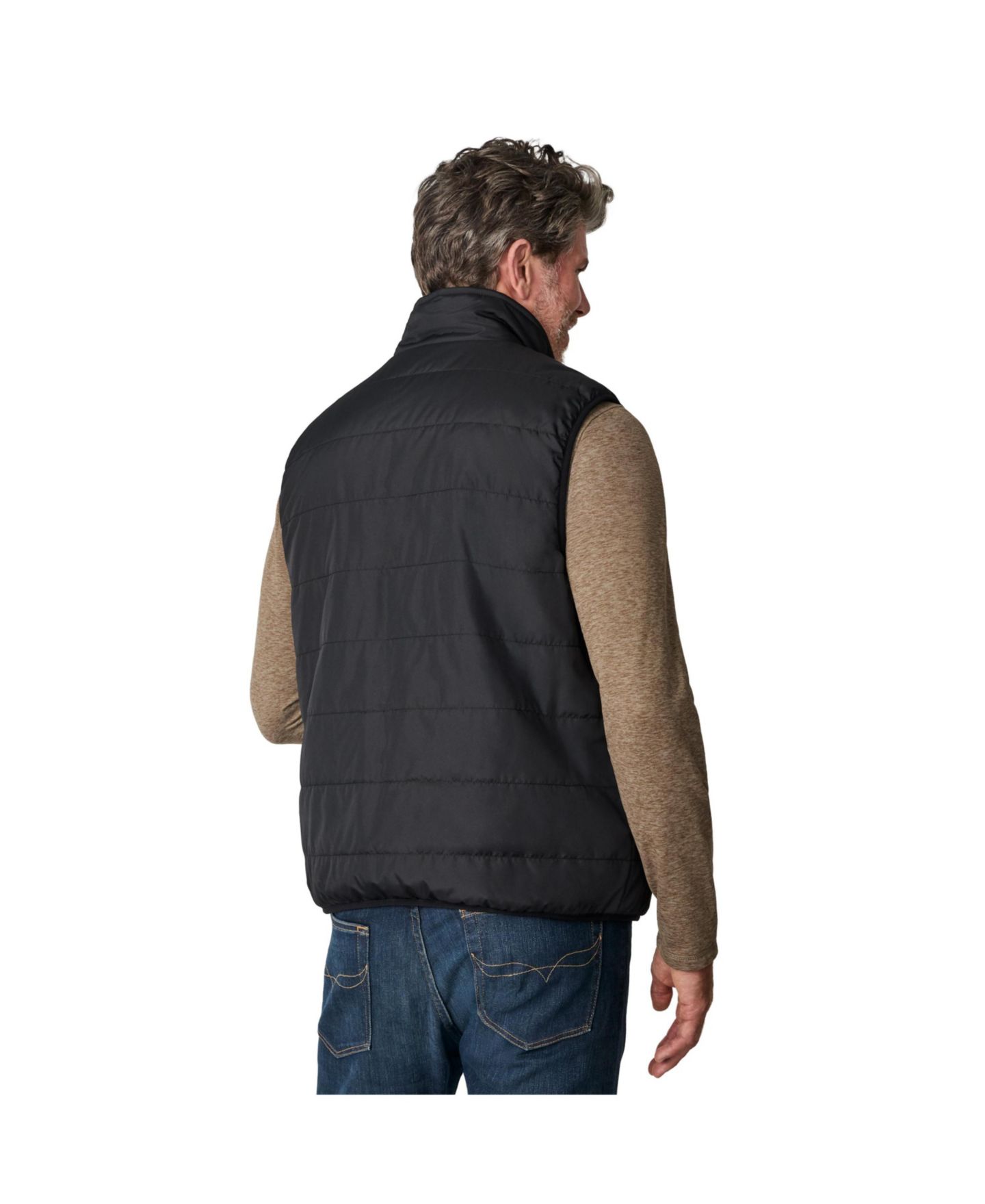 Мужской жилет Free Country Atlas II Quilted Reversible Sherpa, цвет: Чёрный — фото 7