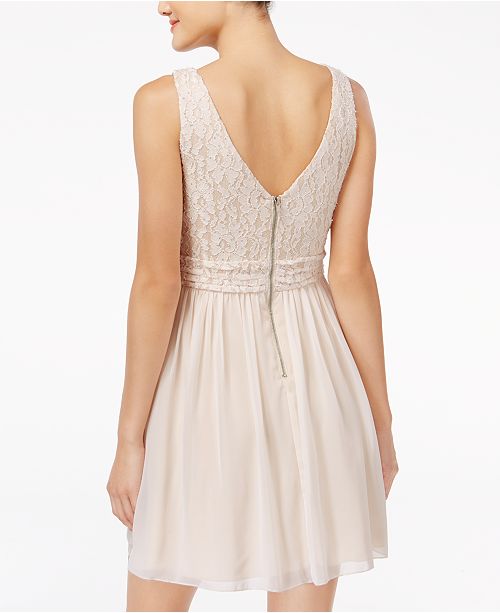 Speechless Juniors' Glitter Lace Party Dress A Macy's Exclusive