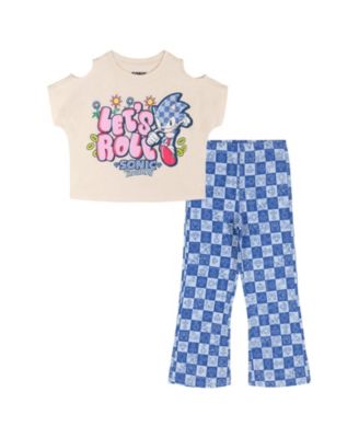 Girls' (5-16) 2-Piece T-Shirt and Flare Leggings Set