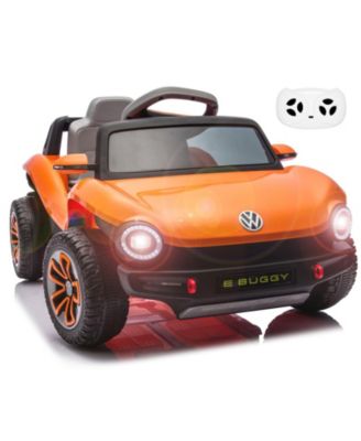 Licensed Volkswagen Beetle 12V Ride-On Car with Remote Control, LED Lights, Music, 66 lb Capacity, Ages 3+