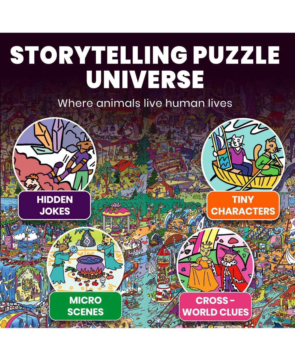 Quokka 1000 Piece Puzzle for Adults – 223 Hidden Secrets, Engaging Audio Story, Snap-Tight Thick Pieces