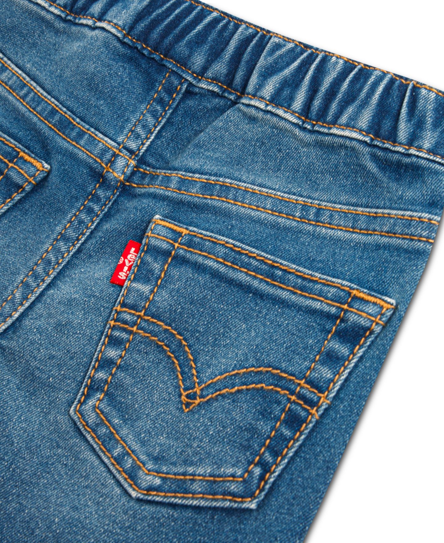 Детский комплект Levi's для малыша: футболка с мотоциклом с коротким рукавом и джинсы, цвет: Золотой — фото 5