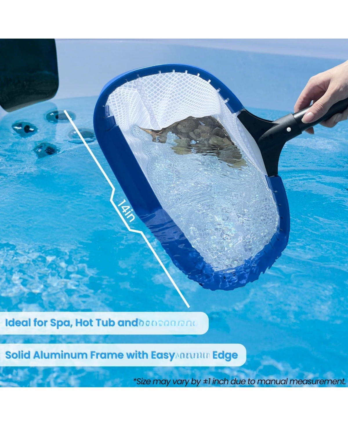 Xdovet Pool Skimmer Net Aluminum Frame Mesh Leaf Debris Tool
