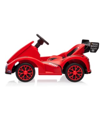  Electric Go Kart Ride-On Racing Car, Dual Motors, Remote Control, Safety Belt, LED Headlights, Music, Standard Test Method Certified