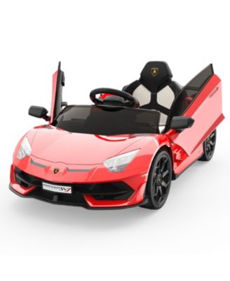 Licensed Lamborghini Electric Ride-On Car for Kids – Battery Powered Sports Car Toy with Remote Control, 2 Speeds, LED Headlights