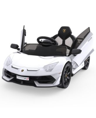 Licensed Lamborghini Electric Ride-On Car for Kids – Battery Powered Sports Car Toy with Remote Control, 2 Speeds, LED Headlights