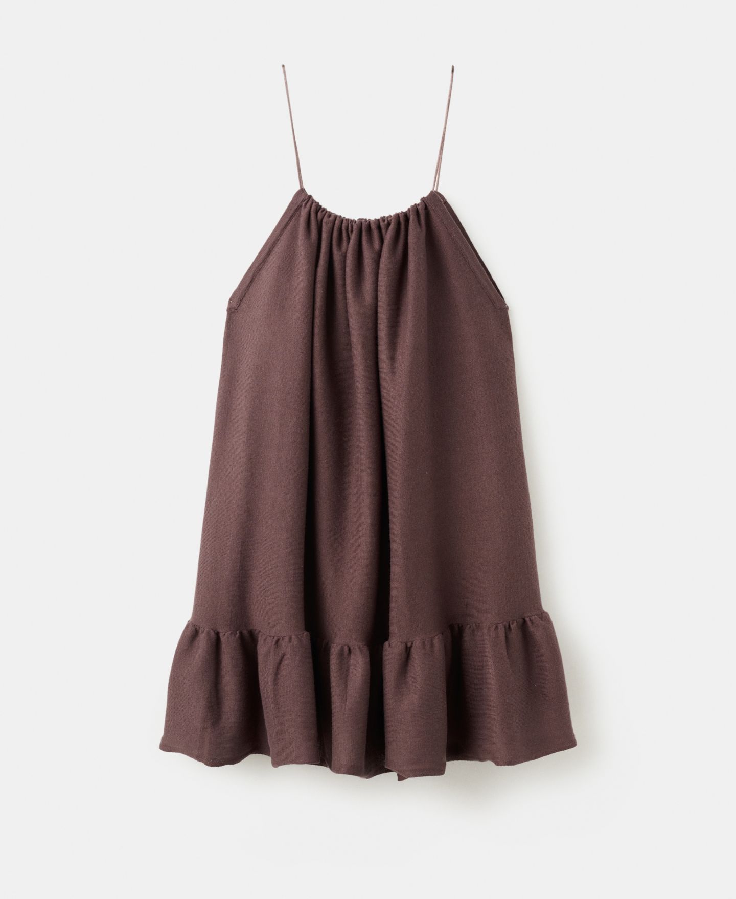 Женское платье Mango Gathered Neckline Knit, цвет: Тёмный красный — фото 2