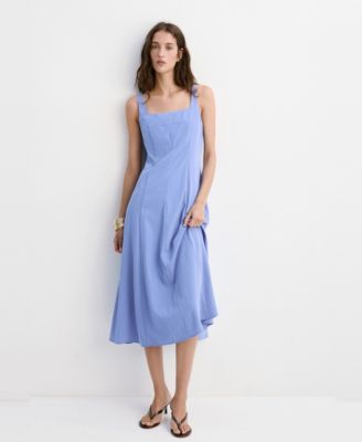 Women's Crinkle-Effect A-Line Dress