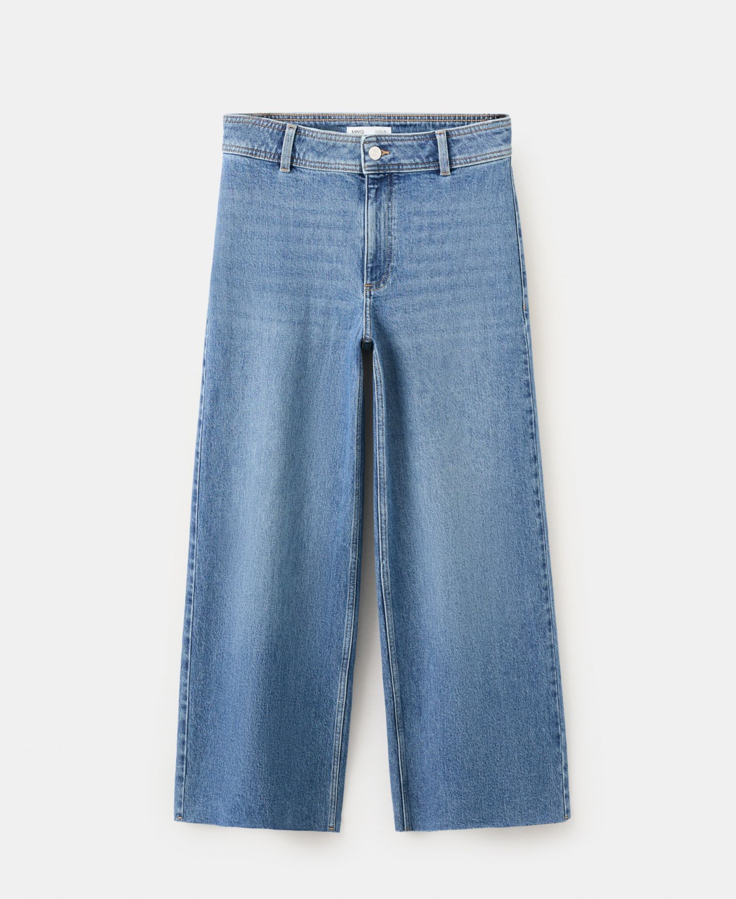 Женские джинсы Mango Catherin Culotte High-Rise, цвет: Синий — фото 1