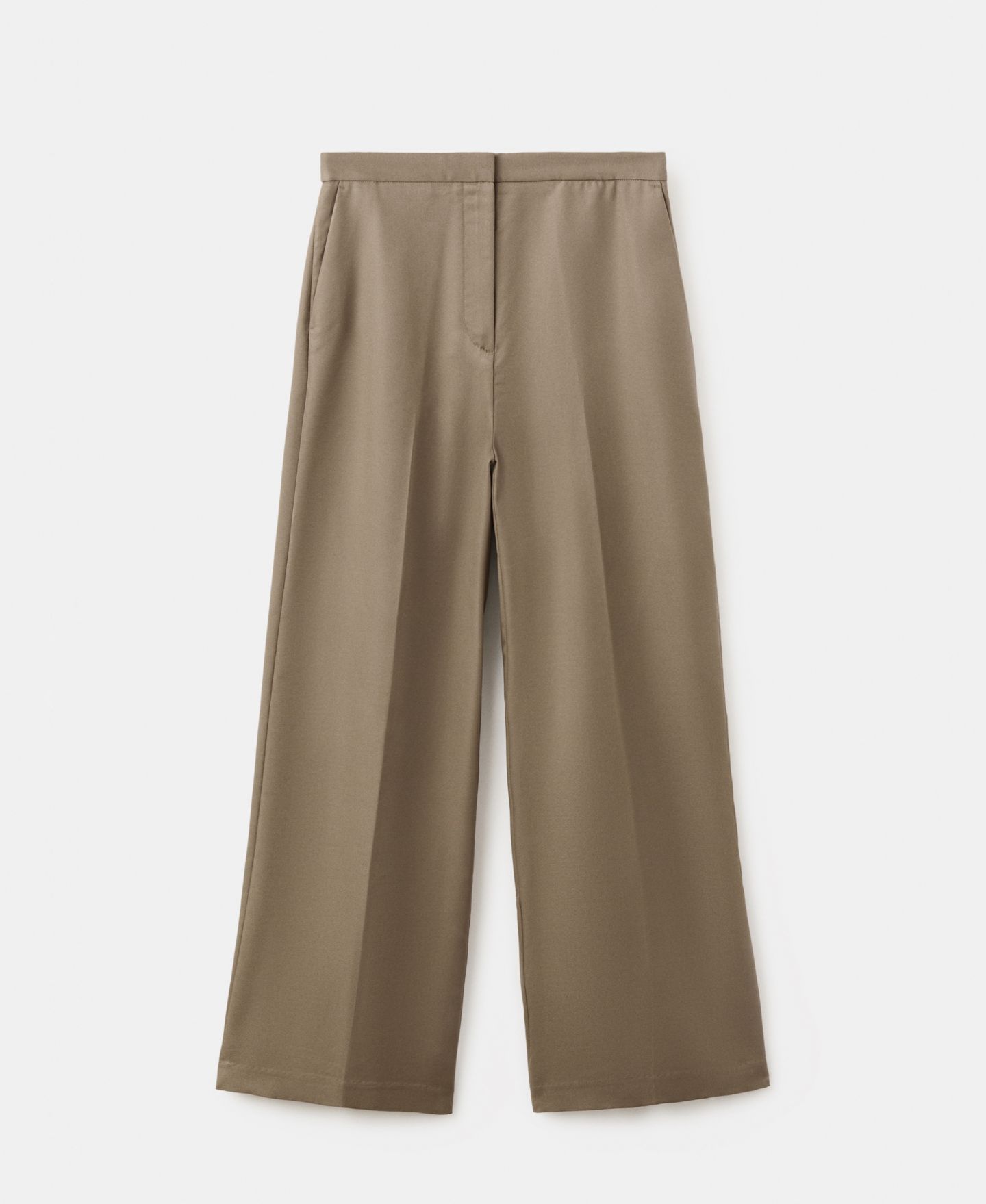 Женские брюки MANGO High-Waisted Lyocell, цвет: Бежевый / Хаки — фото 2