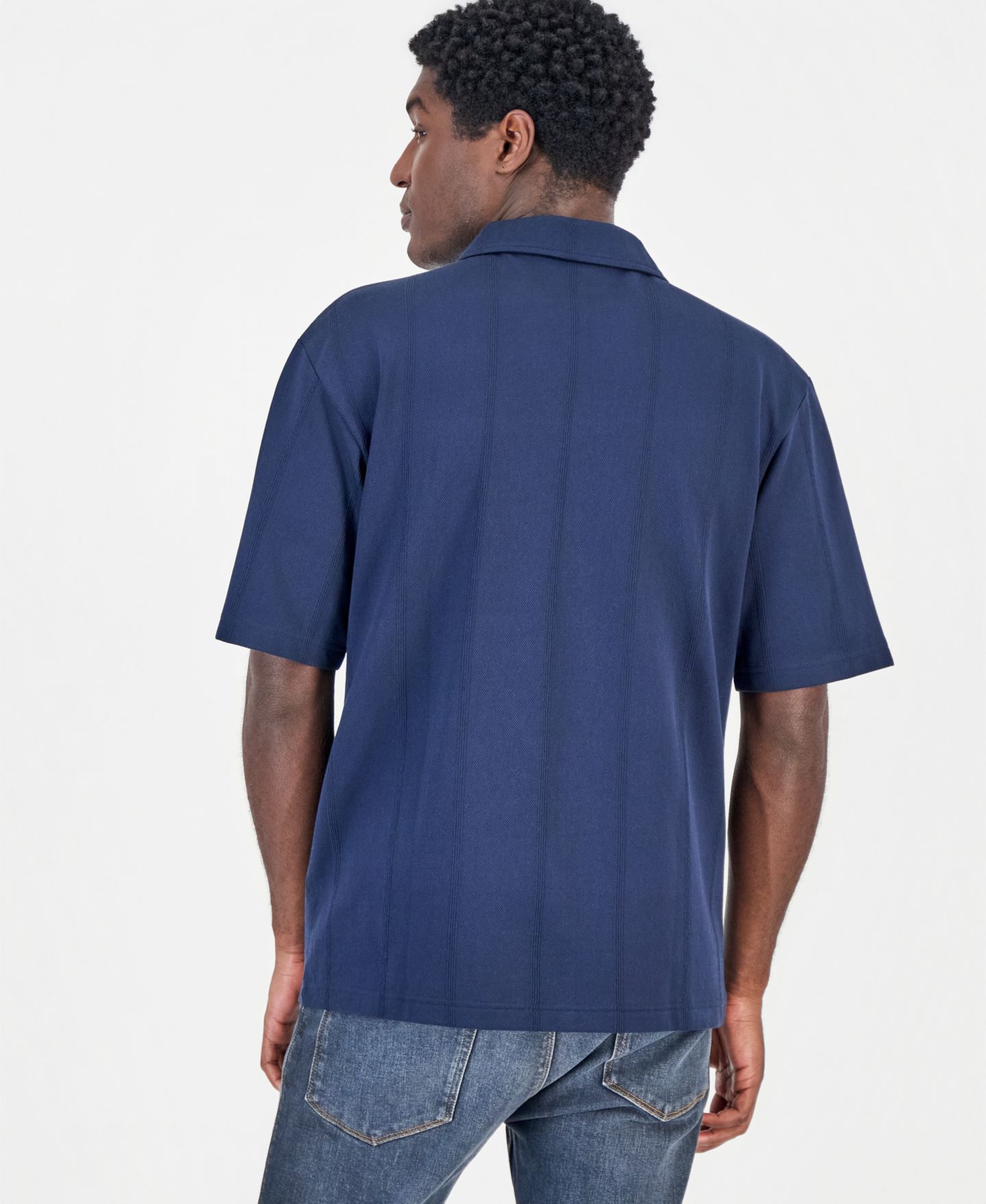 Мужское поло Hugo Boss HUGO by Dasillo Polo Shirt, цвет: Тёмный синий — фото 4