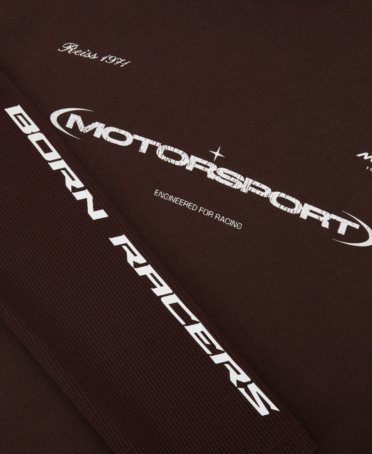 Мужская футболка REISS Rovik McLaren Racing Double-Layer Relaxed T-Shirt Unisex-Fit, цвет: Шоколадный коричневый — фото 3