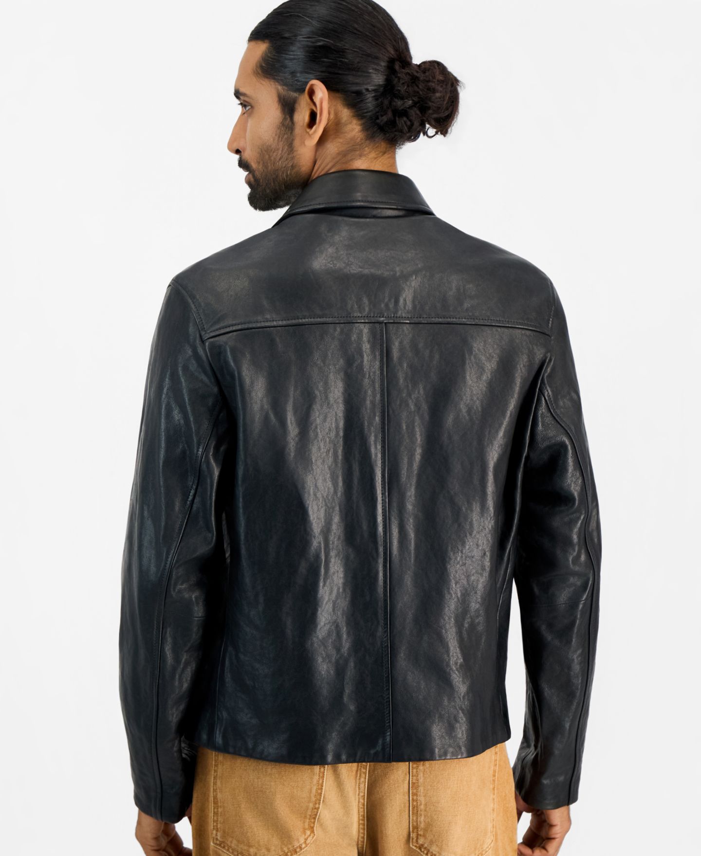 Мужская куртка Hugo Boss HUGO by Liro Leather, цвет: Чёрный — фото 4