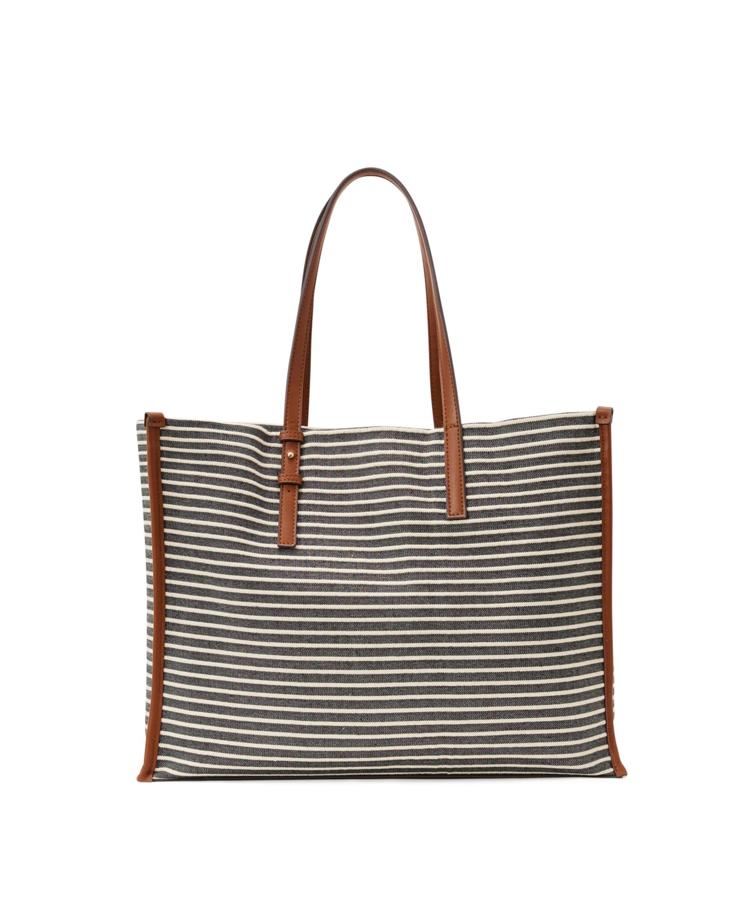 Женская сумка REISS Sacha Stripe Canvas, цвет: Тёмно-синий / Молочный — фото 2